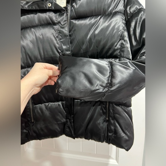 NEW NWT Old Navy‎ black shiny puffer jacket coat 2x XXL - Picture 3 of 9